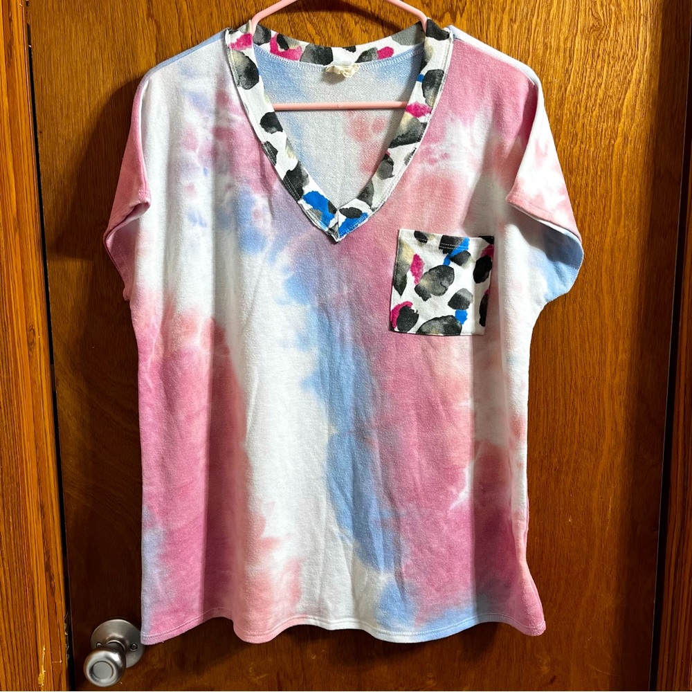 Colorful tie-dye top